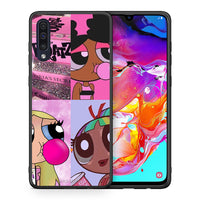 Thumbnail for Θήκη Αγίου Βαλεντίνου Samsung A70 Bubble Girls από τη Smartfits με σχέδιο στο πίσω μέρος και μαύρο περίβλημα | Samsung A70 Bubble Girls case with colorful back and black bezels