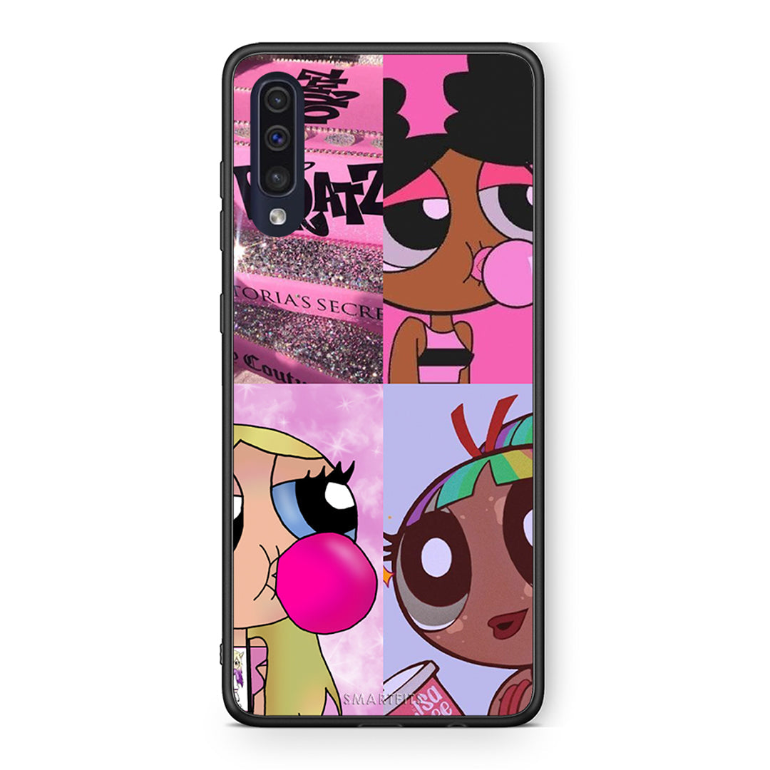 Samsung A70 Bubble Girls Θήκη Αγίου Βαλεντίνου από τη Smartfits με σχέδιο στο πίσω μέρος και μαύρο περίβλημα | Smartphone case with colorful back and black bezels by Smartfits