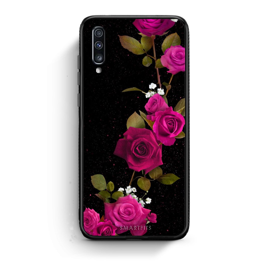 4 - Samsung A70 Red Roses Flower case, cover, bumper