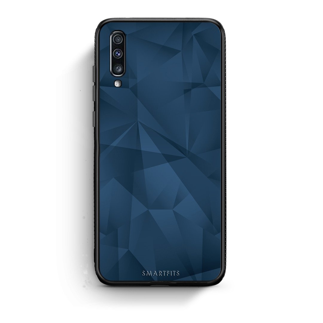 39 - Samsung A70  Blue Abstract Geometric case, cover, bumper
