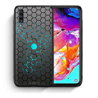 Thumbnail for Θήκη Samsung A70 Hexagonal Geometric από τη Smartfits με σχέδιο στο πίσω μέρος και μαύρο περίβλημα | Samsung A70 Hexagonal Geometric case with colorful back and black bezels