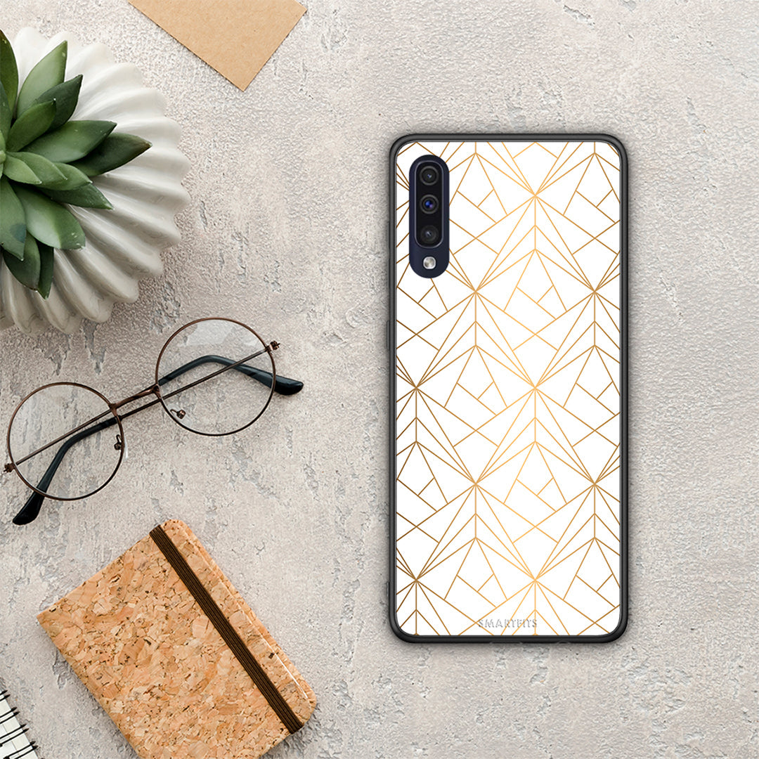 Geometric Luxury White - Samsung Galaxy A70 Case