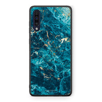 Thumbnail for Samsung A70 Marble Blue θήκη από τη Smartfits με σχέδιο στο πίσω μέρος και μαύρο περίβλημα | Smartphone case with colorful back and black bezels by Smartfits