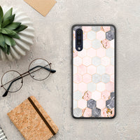 Thumbnail for Marble Hexagon Pink - Samsung Galaxy A70 case