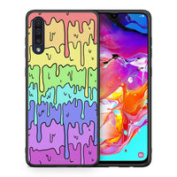 Thumbnail for Θήκη Samsung A70 Melting Rainbow από τη Smartfits με σχέδιο στο πίσω μέρος και μαύρο περίβλημα | Samsung A70 Melting Rainbow case with colorful back and black bezels