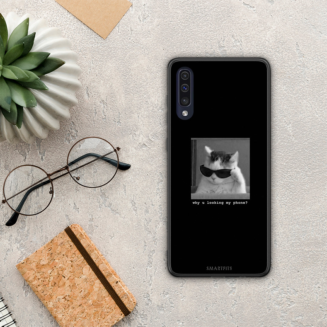 Meme Cat - Samsung Galaxy A70 case