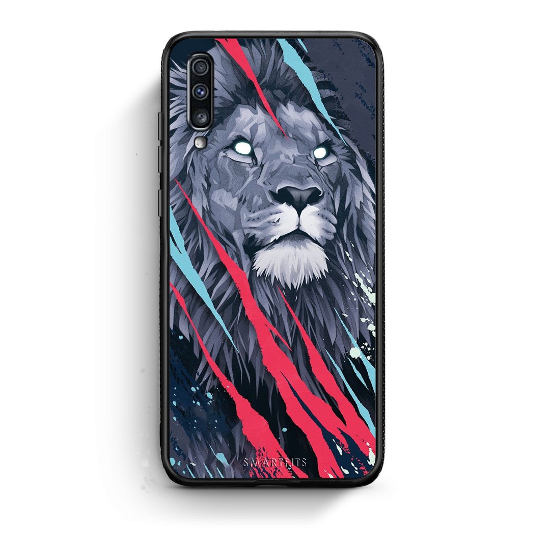 4 - Samsung A70 Lion Designer PopArt case, cover, bumper