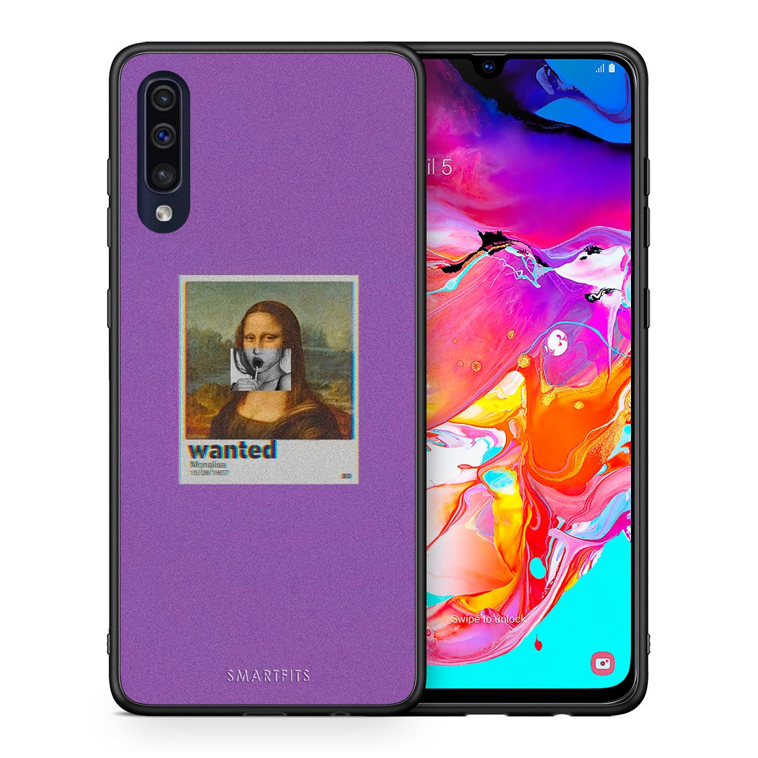 Θήκη Samsung A70 Monalisa Popart από τη Smartfits με σχέδιο στο πίσω μέρος και μαύρο περίβλημα | Samsung A70 Monalisa Popart case with colorful back and black bezels