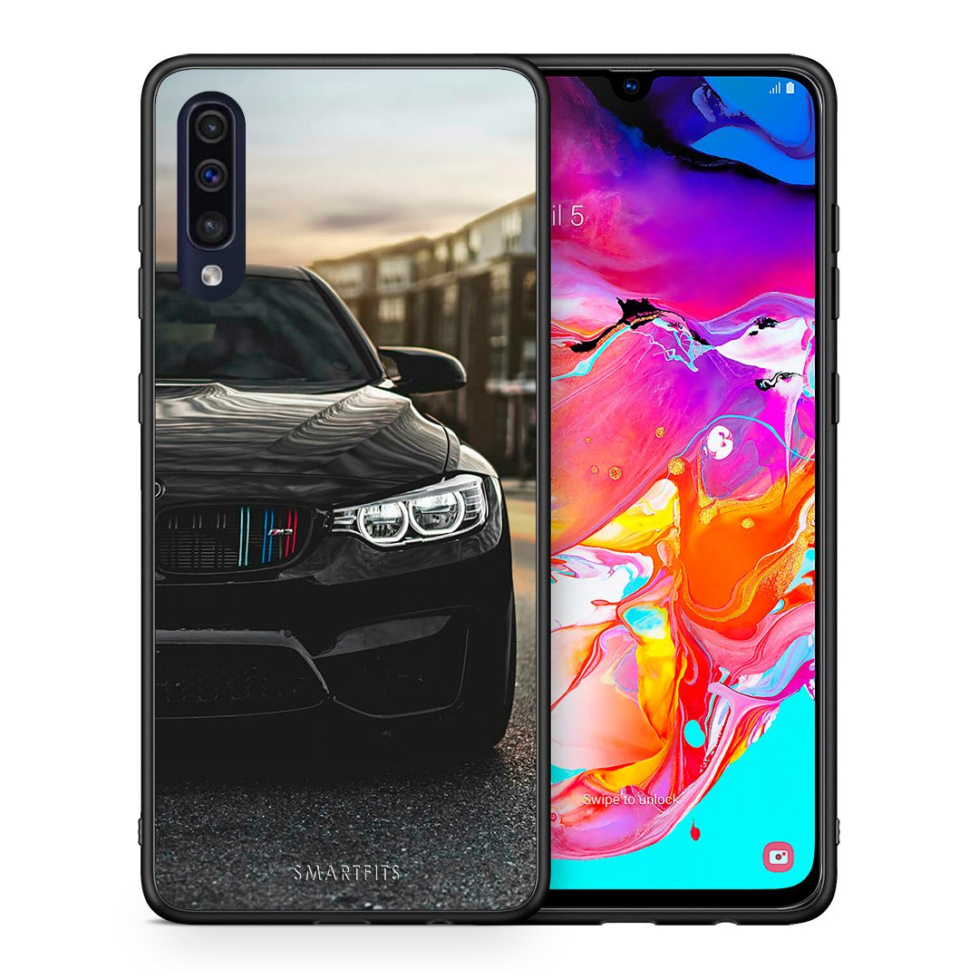 Θήκη Samsung A70 M3 Racing από τη Smartfits με σχέδιο στο πίσω μέρος και μαύρο περίβλημα | Samsung A70 M3 Racing case with colorful back and black bezels