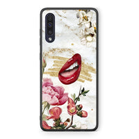 Thumbnail for Samsung A70 Red Lips θήκη από τη Smartfits με σχέδιο στο πίσω μέρος και μαύρο περίβλημα | Smartphone case with colorful back and black bezels by Smartfits