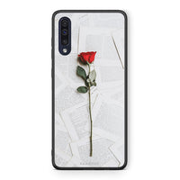 Thumbnail for Samsung A70 Red Rose θήκη από τη Smartfits με σχέδιο στο πίσω μέρος και μαύρο περίβλημα | Smartphone case with colorful back and black bezels by Smartfits