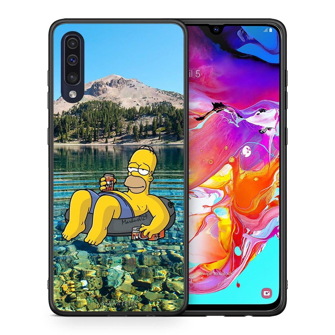 Θήκη Samsung A70 Summer Happiness από τη Smartfits με σχέδιο στο πίσω μέρος και μαύρο περίβλημα | Samsung A70 Summer Happiness case with colorful back and black bezels