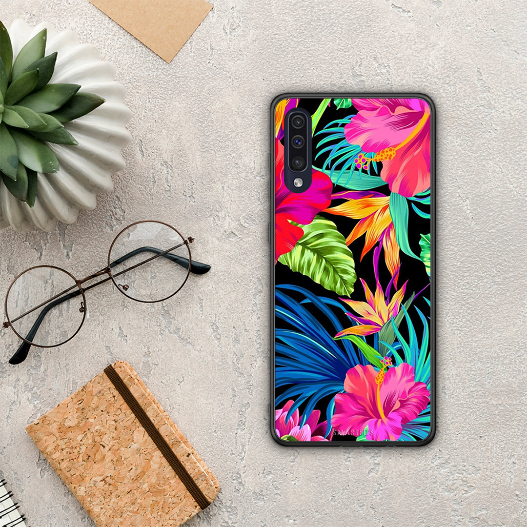 Tropical Flowers - Samsung Galaxy A70 case