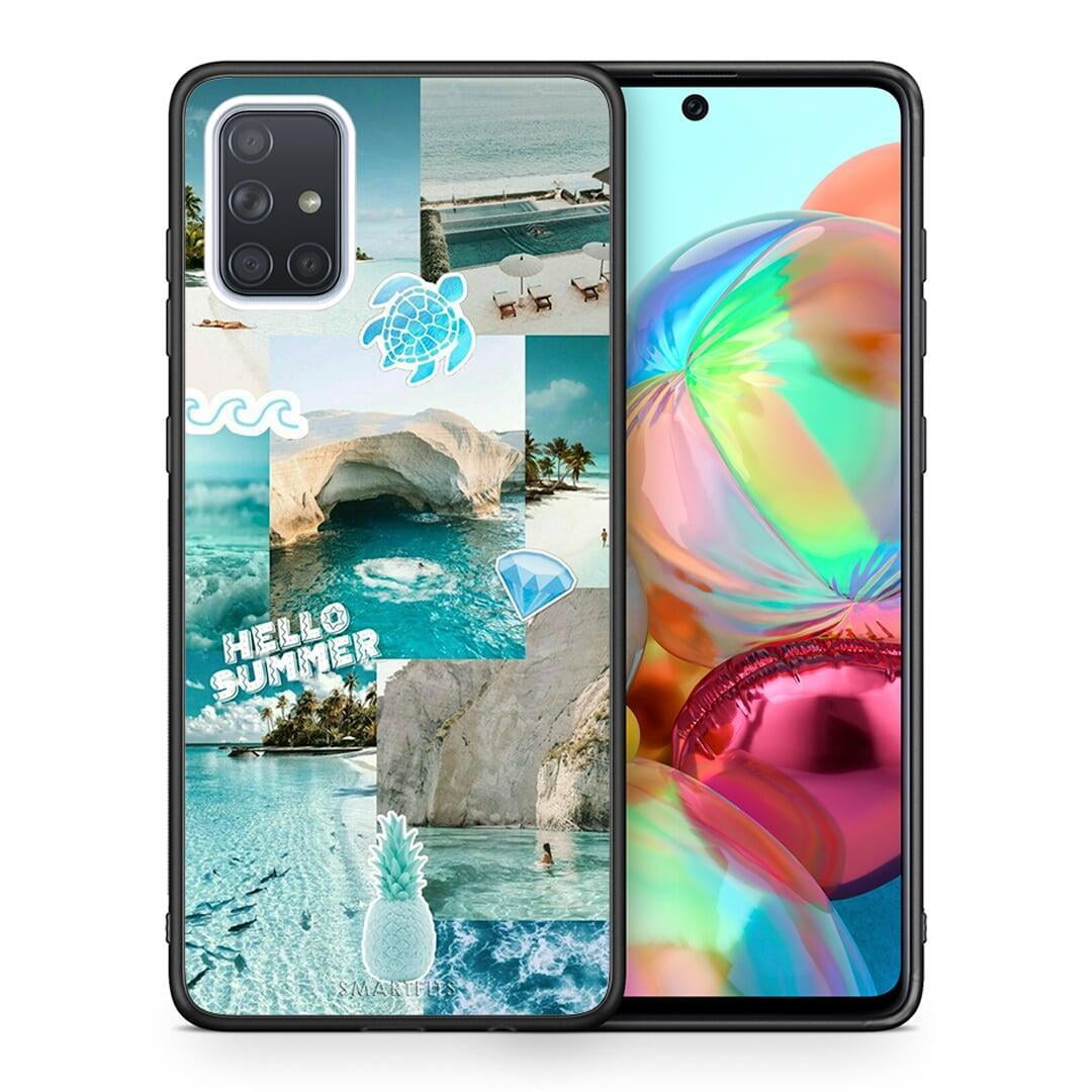 Θήκη Samsung A71 Aesthetic Summer από τη Smartfits με σχέδιο στο πίσω μέρος και μαύρο περίβλημα | Samsung A71 Aesthetic Summer case with colorful back and black bezels