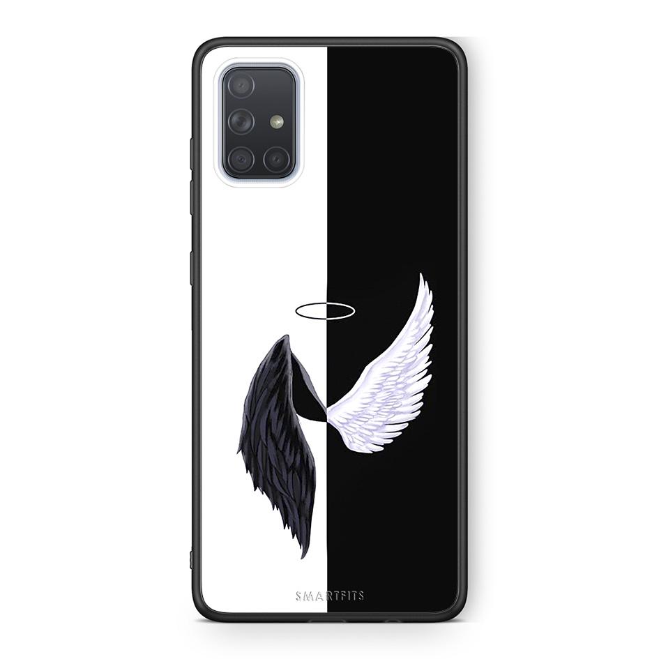 Samsung A51 Angels Demons θήκη από τη Smartfits με σχέδιο στο πίσω μέρος και μαύρο περίβλημα | Smartphone case with colorful back and black bezels by Smartfits