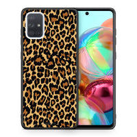 Thumbnail for Θήκη Samsung A71 Leopard Animal από τη Smartfits με σχέδιο στο πίσω μέρος και μαύρο περίβλημα | Samsung A71 Leopard Animal case with colorful back and black bezels