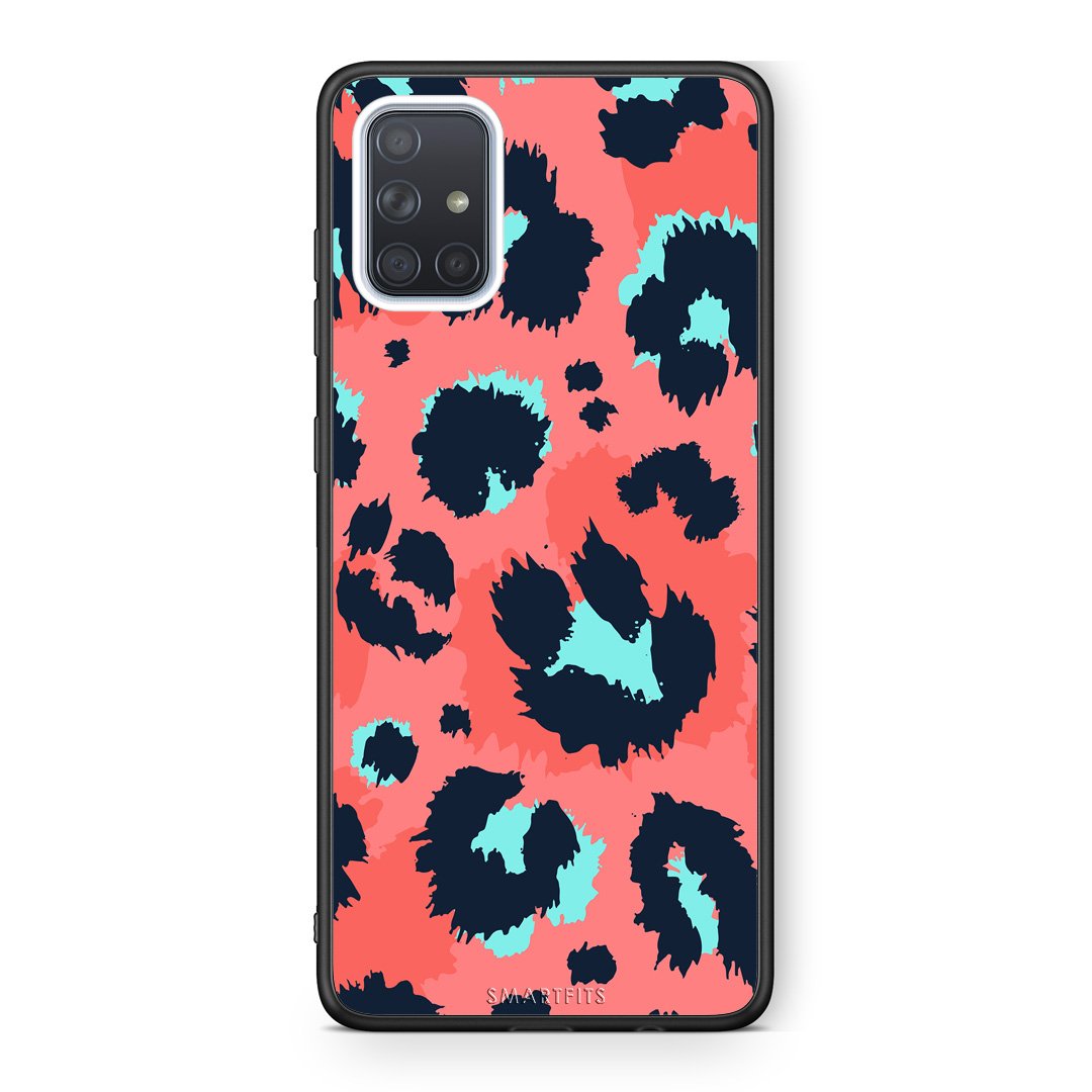 22 - Samsung A51 Pink Leopard Animal case, cover, bumper