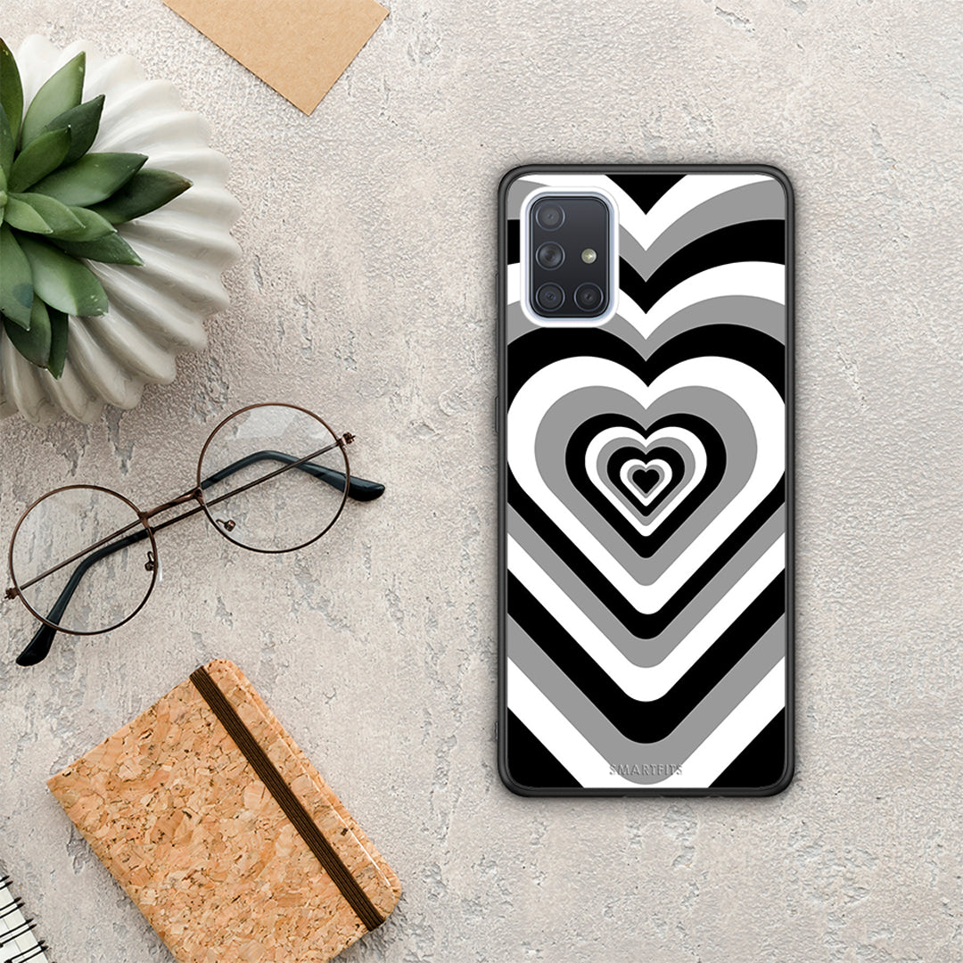 Black Hearts - Samsung Galaxy A71 case