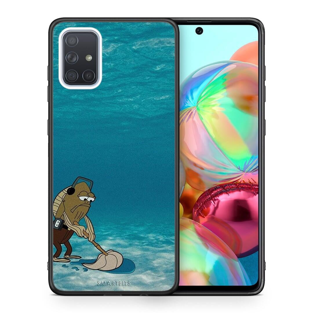 Θήκη Samsung A71 Clean The Ocean από τη Smartfits με σχέδιο στο πίσω μέρος και μαύρο περίβλημα | Samsung A71 Clean The Ocean case with colorful back and black bezels