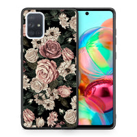 Thumbnail for Θήκη Samsung A71 Wild Roses Flower από τη Smartfits με σχέδιο στο πίσω μέρος και μαύρο περίβλημα | Samsung A71 Wild Roses Flower case with colorful back and black bezels