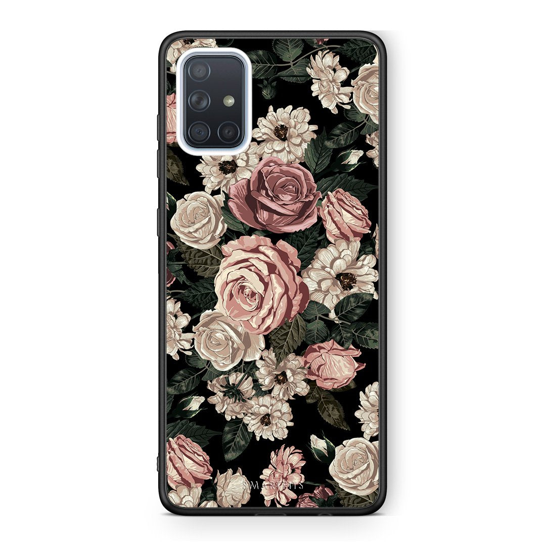 4 - Samsung A51 Wild Roses Flower case, cover, bumper