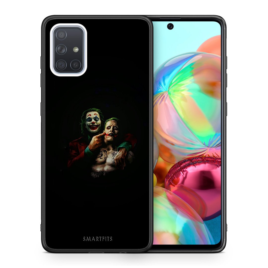 Θήκη Samsung A71 Clown Hero από τη Smartfits με σχέδιο στο πίσω μέρος και μαύρο περίβλημα | Samsung A71 Clown Hero case with colorful back and black bezels