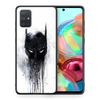 Thumbnail for Θήκη Samsung A71 Paint Bat Hero από τη Smartfits με σχέδιο στο πίσω μέρος και μαύρο περίβλημα | Samsung A71 Paint Bat Hero case with colorful back and black bezels