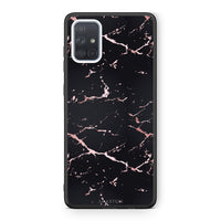 Thumbnail for 4 - Samsung A71 Black Rosegold Marble case, cover, bumper