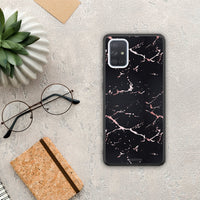 Thumbnail for Marble Black Rosegold - Samsung Galaxy A71 case