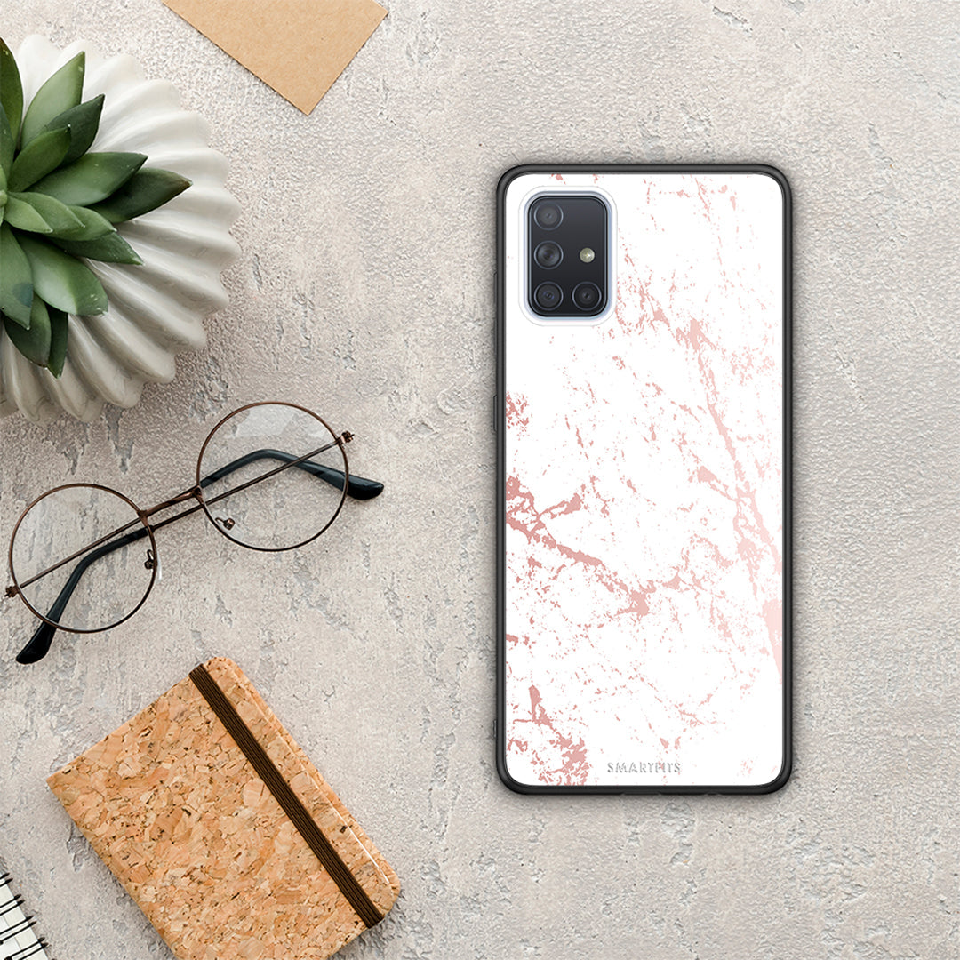 Marble Pink Splash - Samsung Galaxy A71