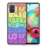 Thumbnail for Θήκη Samsung A71 Melting Rainbow από τη Smartfits με σχέδιο στο πίσω μέρος και μαύρο περίβλημα | Samsung A71 Melting Rainbow case with colorful back and black bezels