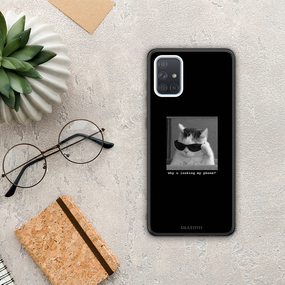 Meme Cat - Samsung Galaxy A71 case