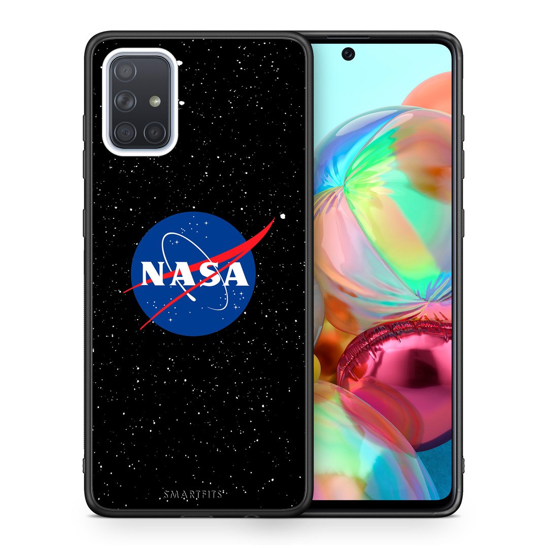 Θήκη Samsung A71 NASA PopArt από τη Smartfits με σχέδιο στο πίσω μέρος και μαύρο περίβλημα | Samsung A71 NASA PopArt case with colorful back and black bezels