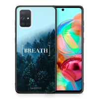 Thumbnail for Θήκη Samsung A71 Breath Quote από τη Smartfits με σχέδιο στο πίσω μέρος και μαύρο περίβλημα | Samsung A71 Breath Quote case with colorful back and black bezels