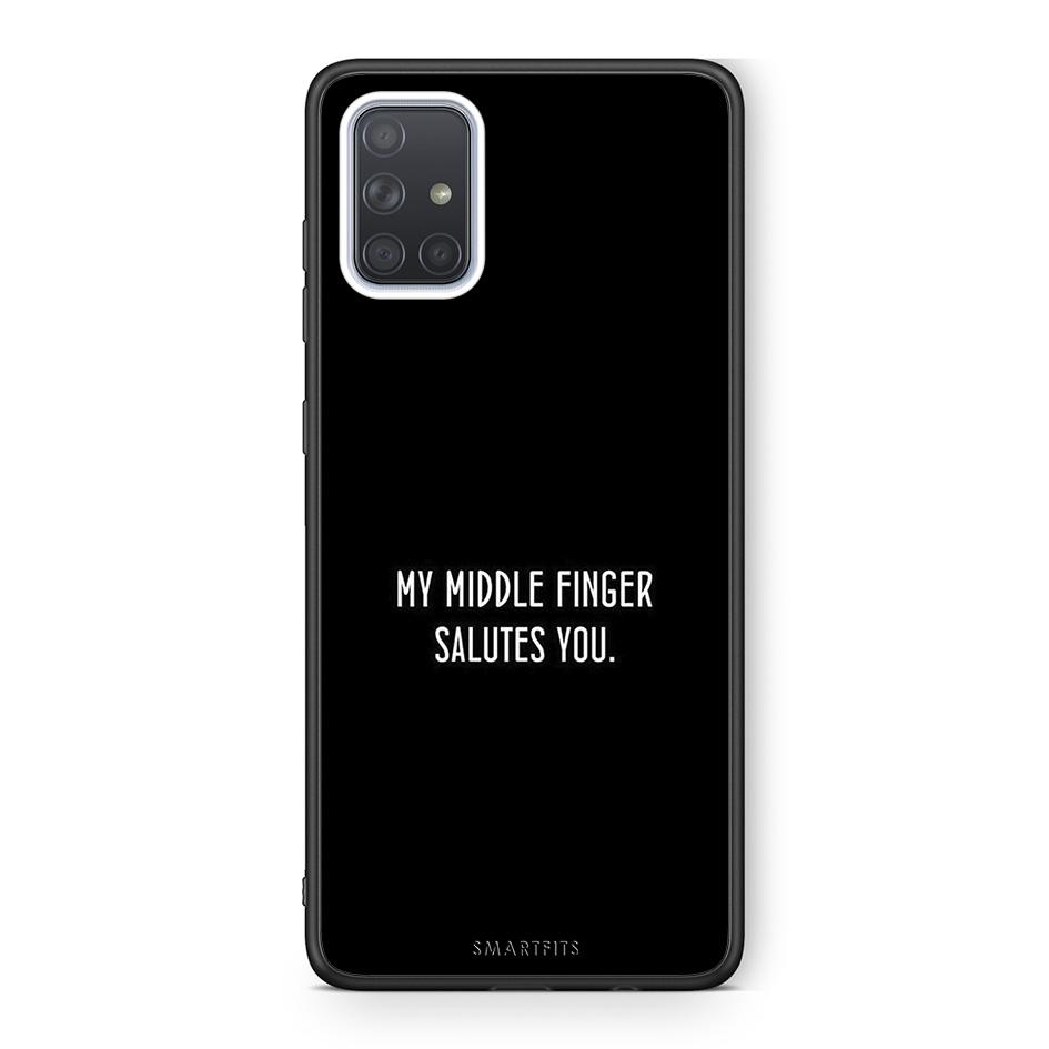 Samsung A71 Salute θήκη από τη Smartfits με σχέδιο στο πίσω μέρος και μαύρο περίβλημα | Smartphone case with colorful back and black bezels by Smartfits