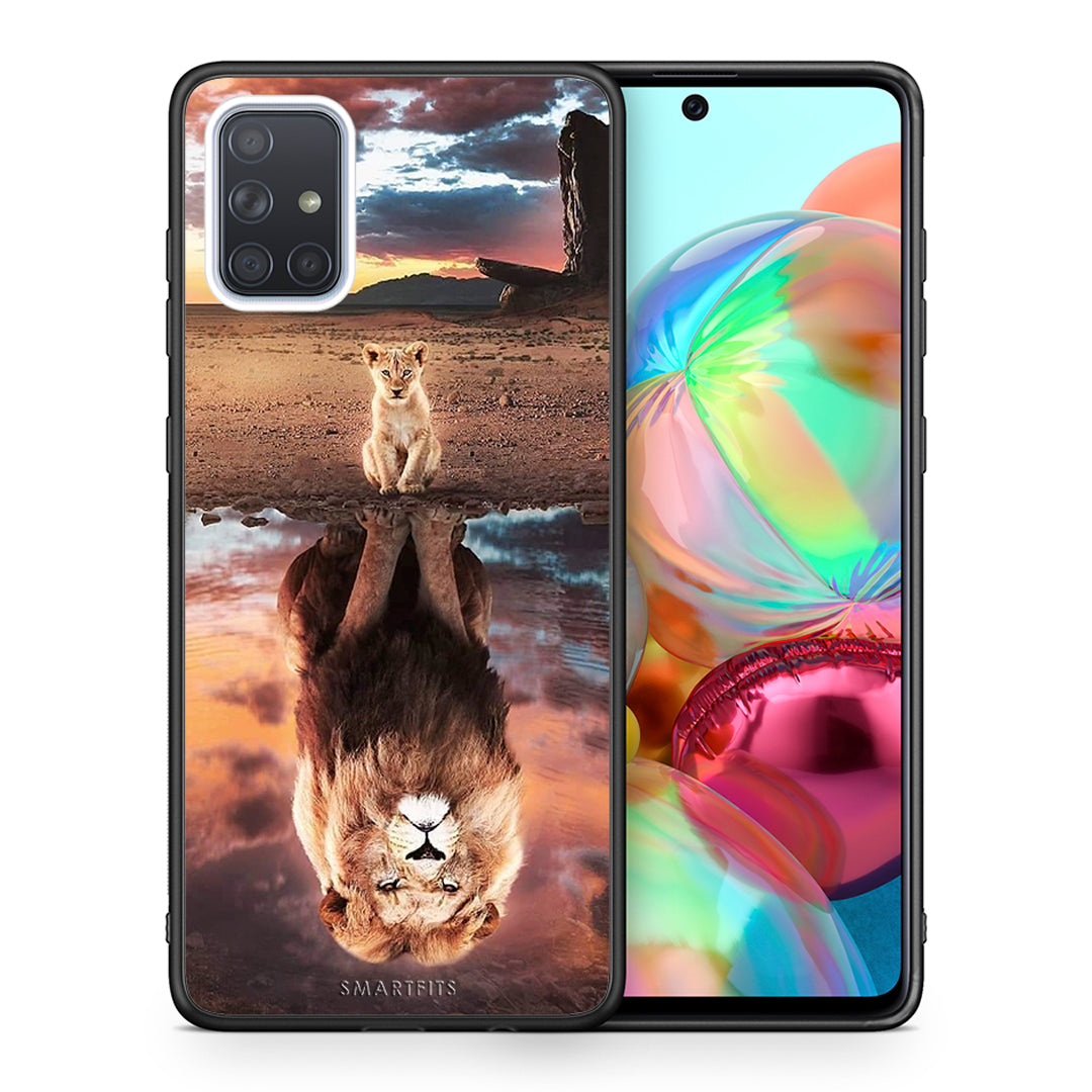 Θήκη Αγίου Βαλεντίνου Samsung A71 Sunset Dreams από τη Smartfits με σχέδιο στο πίσω μέρος και μαύρο περίβλημα | Samsung A71 Sunset Dreams case with colorful back and black bezels