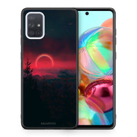 Thumbnail for Θήκη Samsung A71 Sunset Tropic από τη Smartfits με σχέδιο στο πίσω μέρος και μαύρο περίβλημα | Samsung A71 Sunset Tropic case with colorful back and black bezels