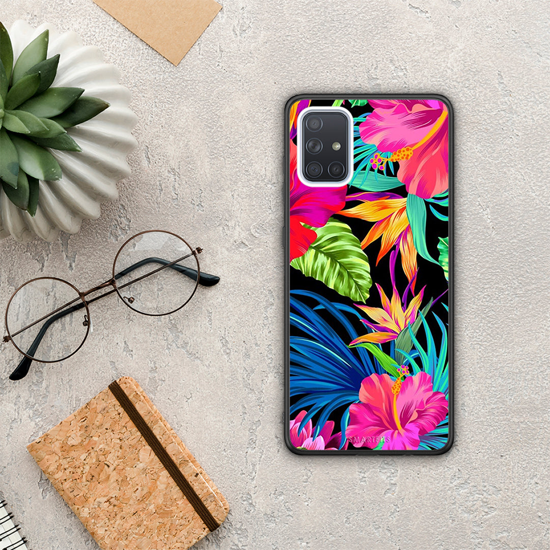 Tropical Flowers - Samsung Galaxy A71 case