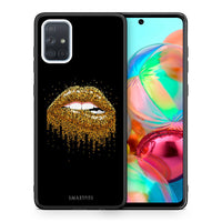 Thumbnail for Θήκη Samsung A71 Golden Valentine από τη Smartfits με σχέδιο στο πίσω μέρος και μαύρο περίβλημα | Samsung A71 Golden Valentine case with colorful back and black bezels