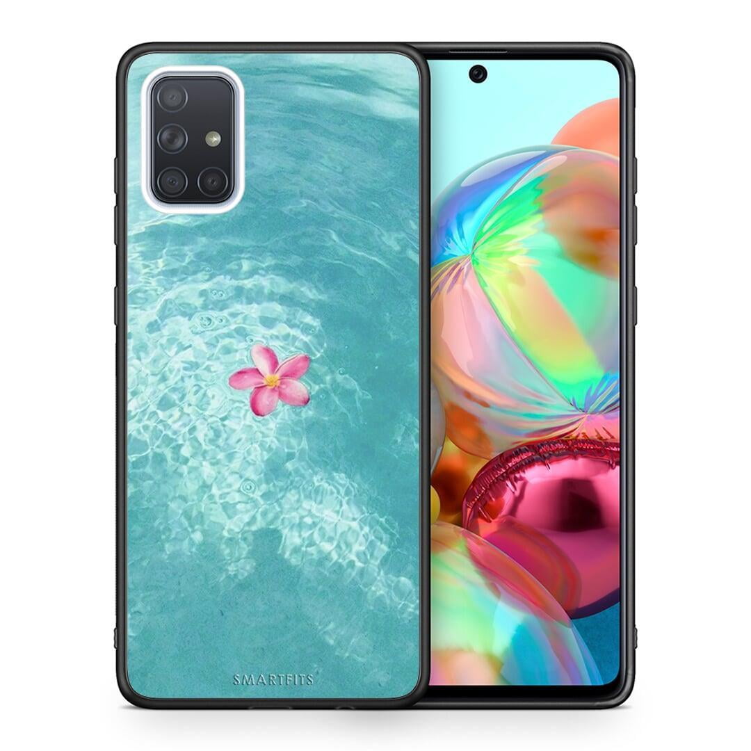 Θήκη Samsung A71 Water Flower από τη Smartfits με σχέδιο στο πίσω μέρος και μαύρο περίβλημα | Samsung A71 Water Flower case with colorful back and black bezels