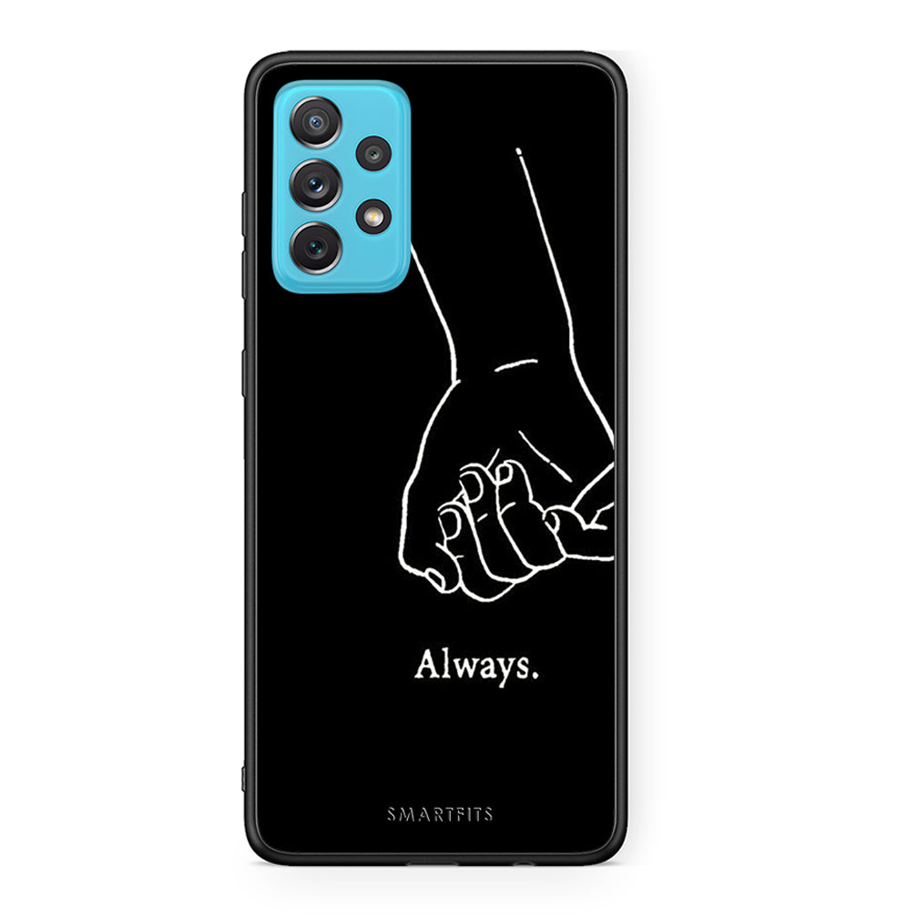 Samsung A72 Always & Forever 1 Θήκη Αγίου Βαλεντίνου από τη Smartfits με σχέδιο στο πίσω μέρος και μαύρο περίβλημα | Smartphone case with colorful back and black bezels by Smartfits