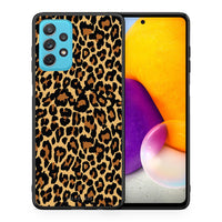 Thumbnail for Θήκη Samsung A72 Leopard Animal από τη Smartfits με σχέδιο στο πίσω μέρος και μαύρο περίβλημα | Samsung A72 Leopard Animal case with colorful back and black bezels