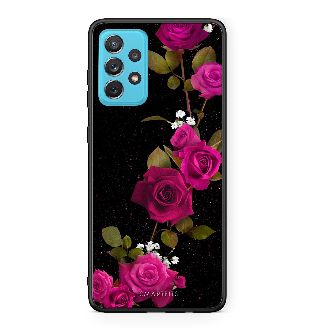 4 - Samsung A72 Red Roses Flower case, cover, bumper