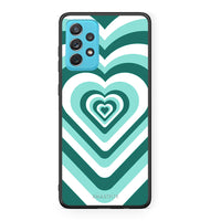 Thumbnail for Samsung A72 Green Hearts θήκη από τη Smartfits με σχέδιο στο πίσω μέρος και μαύρο περίβλημα | Smartphone case with colorful back and black bezels by Smartfits