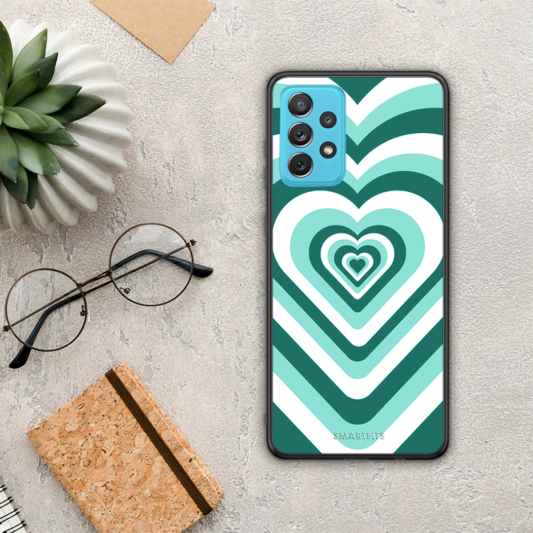 Green Hearts - Samsung Galaxy A72 case