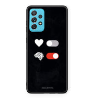 Thumbnail for Samsung A72 Heart Vs Brain Θήκη Αγίου Βαλεντίνου από τη Smartfits με σχέδιο στο πίσω μέρος και μαύρο περίβλημα | Smartphone case with colorful back and black bezels by Smartfits