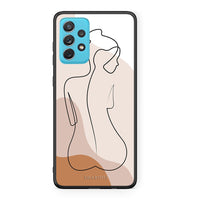 Thumbnail for Samsung A72 LineArt Woman θήκη από τη Smartfits με σχέδιο στο πίσω μέρος και μαύρο περίβλημα | Smartphone case with colorful back and black bezels by Smartfits