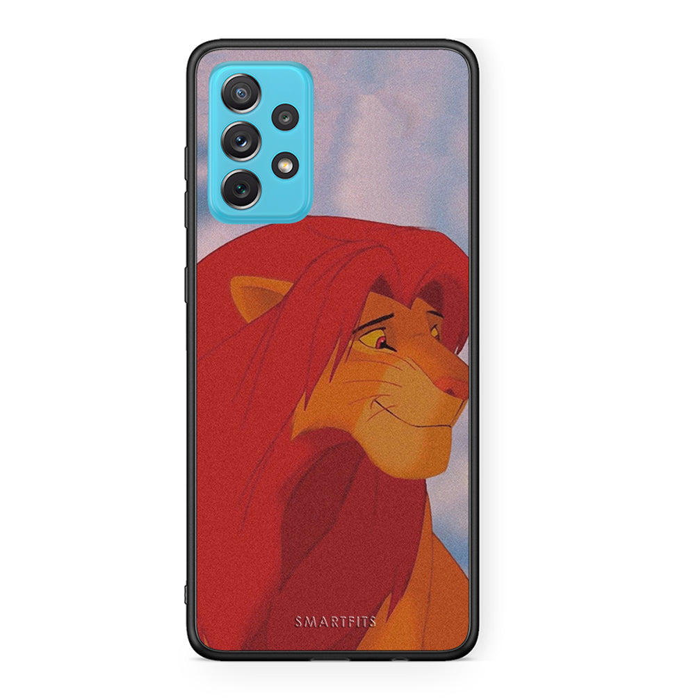 Samsung A72 Lion Love 1 Θήκη Αγίου Βαλεντίνου από τη Smartfits με σχέδιο στο πίσω μέρος και μαύρο περίβλημα | Smartphone case with colorful back and black bezels by Smartfits