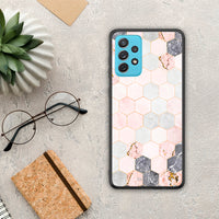 Thumbnail for Marble Hexagon Pink - Samsung Galaxy A72 case