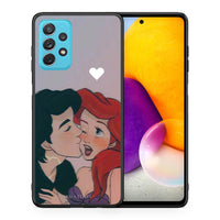 Thumbnail for Θήκη Αγίου Βαλεντίνου Samsung A72 Mermaid Love από τη Smartfits με σχέδιο στο πίσω μέρος και μαύρο περίβλημα | Samsung A72 Mermaid Love case with colorful back and black bezels